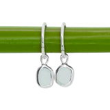 Light Blue Sea Glass Hoops