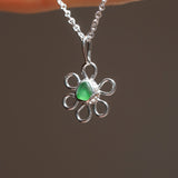 Sea Glass Flower Necklace