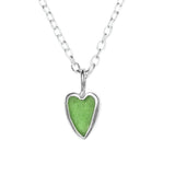 Green Sea Glass Heart Necklace