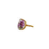 Purple Flower Ring, Gold Vermeil - Size O