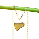 Yellow Sea Glass Necklace - Gold Vermeil