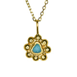 Sea Glass Sun Necklace - Gold Vermeil