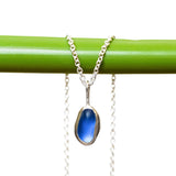 Blue Sea Glass Necklace