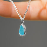 Blue Sea Glass Necklace