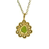 Sea Glass Sun Necklace - Gold Vermeil