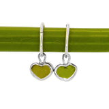Sea Glass Heart Hoops