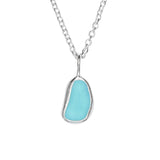 Blue Sea Glass Necklace