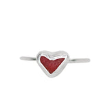 Red Sea Glass Heart - Size S
