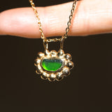 Sea Glass Sun Necklace - Gold Vermeil