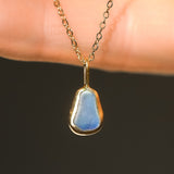 Lilac Sea Glass Necklace - Gold Vermeil