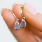 Lilac Sea Glass Hoops