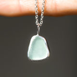 Light Blue Sea Glass Necklace