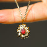 Sea Glass Sun Necklace - Gold Vermeil