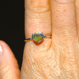 Green Sea Glass Heart - Size O 1/2
