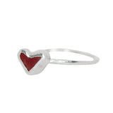 Red Sea Glass Heart - Size S