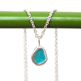 Blue Sea Glass Necklace