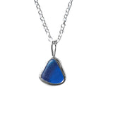 Blue Sea Glass Necklace