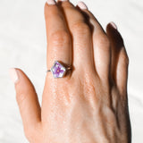 Purple Flower Ring - Size R