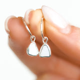 White Sea Glass Hoops
