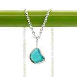Blue Sea Glass Necklace
