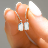 White Sea Glass Hoops