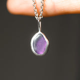 Purple Sea Glass Necklace