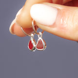 Red Sea Glass Hoops