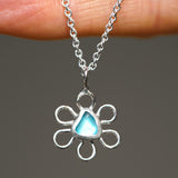 Sea Glass Flower Necklace