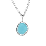 Blue Sea Glass Necklace