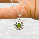 Green Sea Glass Sun Necklace