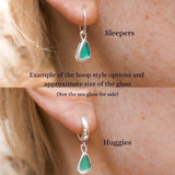 Blue Sea Glass Hoops