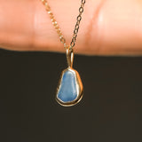 Lilac Sea Glass Necklace - Gold Vermeil