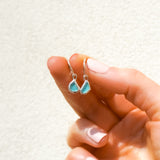 Blue Sea Glass Hoops