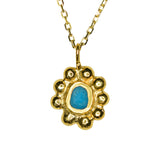 Sea Glass Sun Necklace - Gold Vermeil