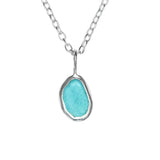 Blue Sea Glass Necklace