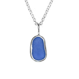 Blue Sea Glass Necklace