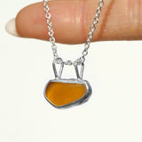 Amber Sea Glass Necklace