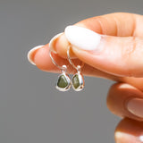 Green Sea Glass Hoops