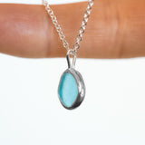 Blue Sea Glass Necklace