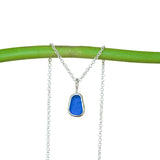 Blue Sea Glass Necklace