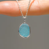 Blue Sea Glass Necklace