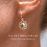 Light Blue Sea Glass Flower Hoops