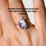 Purple Flower Ring - Size M