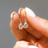 Green Sea Glass Hoops