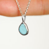 Blue Sea Glass Necklace