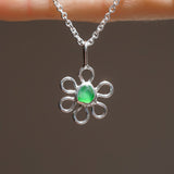 Sea Glass Flower Necklace