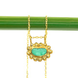 Sea Glass Sun Necklace - Gold Vermeil