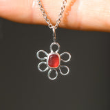 Sea Glass Flower Necklace