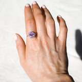 Purple Flower Ring - Size Q