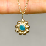 Sea Glass Sun Necklace - Gold Vermeil